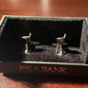 Jos. A. Bank Silver Martini Shaker Cuff Links